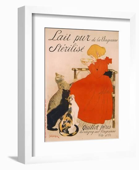 Poster advertising Milk, published by Charles Verneau, Paris, 1894-Théophile Alexandre Steinlen-Framed Giclee Print