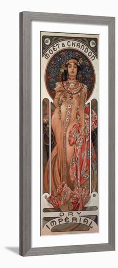 Poster Advertising 'Moet and Chandon Dry Imperial' Champagne, 1899-Alphonse Mucha-Framed Giclee Print
