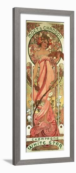 Poster Advertising 'Moet and Chandon White Star' Champagne, 1899-Alphonse Mucha-Framed Giclee Print