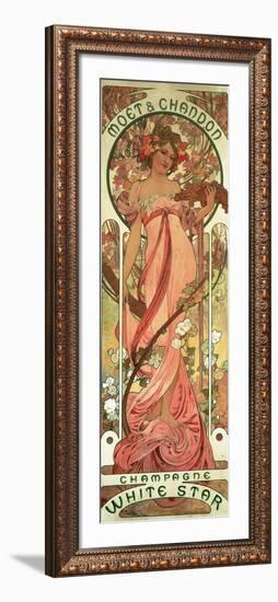 Poster Advertising 'Moet and Chandon White Star' Champagne, 1899-Alphonse Mucha-Framed Giclee Print