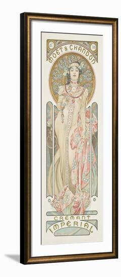 Poster Advertising 'Moet & Chandon Dry Imperial' Champagne, 1899 (Colour Lithograph)-Alphonse Marie Mucha-Framed Giclee Print