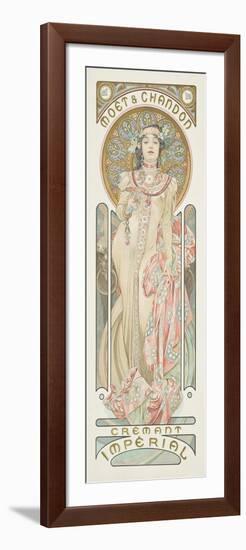 Poster Advertising 'Moet & Chandon Dry Imperial' Champagne, 1899 (Colour Lithograph)-Alphonse Marie Mucha-Framed Giclee Print