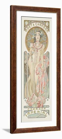 Poster Advertising 'Moet & Chandon Dry Imperial' Champagne, 1899 (Colour Lithograph)-Alphonse Marie Mucha-Framed Giclee Print