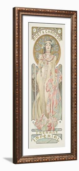 Poster Advertising 'Moet & Chandon Dry Imperial' Champagne, 1899 (Colour Lithograph)-Alphonse Marie Mucha-Framed Giclee Print