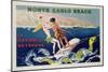 Poster Advertising Monte Carlo Beach, Printed by Draeger, Paris, C.1932 (Colour Litho)-Sem-Mounted Giclee Print