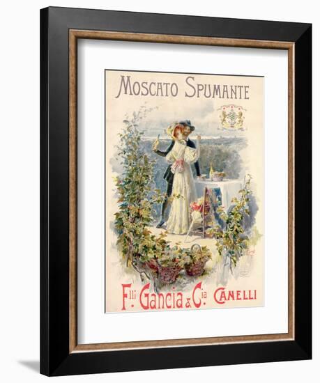 Poster Advertising Moscato Spumante, Printed by Doyen, Turin, 1896-Cesare Saccaggi-Framed Giclee Print