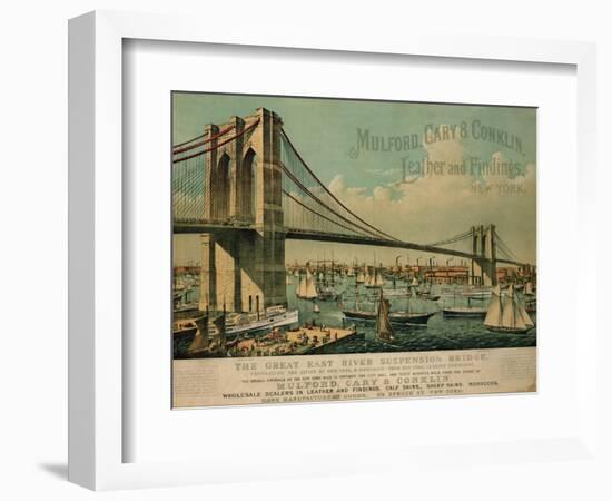 Poster Advertising 'Mulford, Cary and Conklin Leather and Findings', 1877-Currier & Ives-Framed Giclee Print