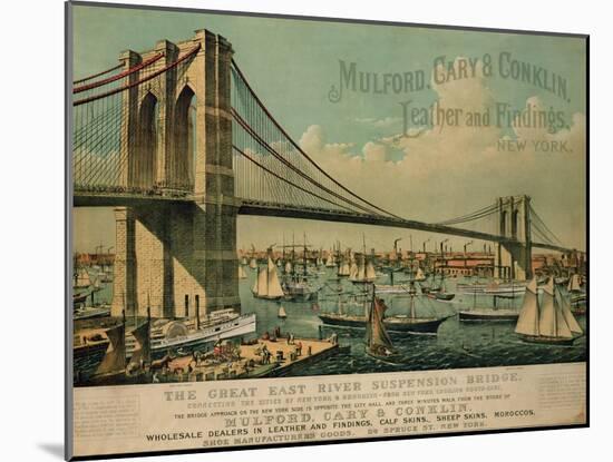 Poster Advertising 'Mulford, Cary and Conklin Leather and Findings', 1877-Currier & Ives-Mounted Giclee Print