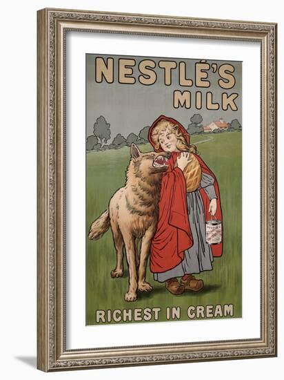 Poster Advertising Nestle's Milk, 1900-English School-Framed Giclee Print