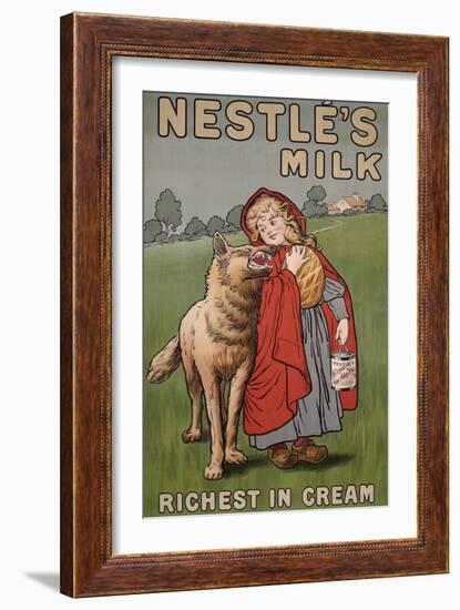 Poster Advertising Nestle's Milk, 1900-English School-Framed Giclee Print