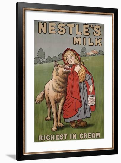 Poster Advertising Nestle's Milk, 1900-English School-Framed Giclee Print