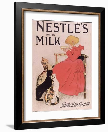 Poster Advertising Nestle's Swiss Milk, Late 19th Century-Théophile Alexandre Steinlen-Framed Giclee Print