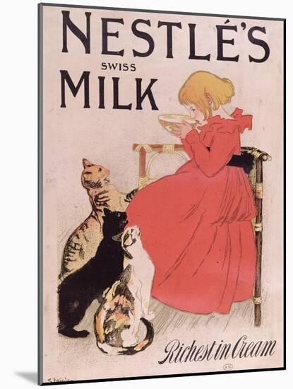 Poster Advertising Nestle's Swiss Milk, Late 19th Century-Théophile Alexandre Steinlen-Mounted Giclee Print