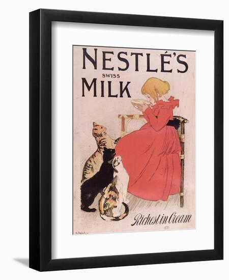 Poster Advertising Nestle's Swiss Milk, Late 19th Century-Théophile Alexandre Steinlen-Framed Giclee Print