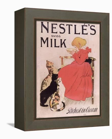 Poster Advertising Nestle's Swiss Milk, Late 19th Century-Théophile Alexandre Steinlen-Framed Premier Image Canvas