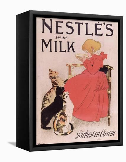 Poster Advertising Nestle's Swiss Milk, Late 19th Century-Théophile Alexandre Steinlen-Framed Premier Image Canvas