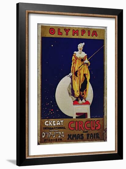 Poster Advertising 'Olympia, Great International Circus and Christmas Fair'-null-Framed Giclee Print