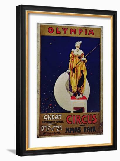 Poster Advertising 'Olympia, Great International Circus and Christmas Fair'-null-Framed Giclee Print