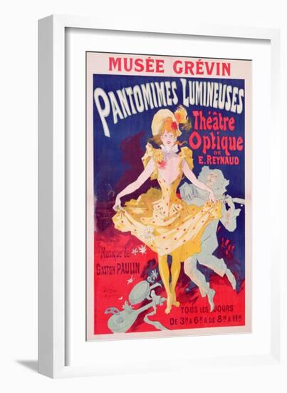 Poster Advertising 'Pantomimes Lumineuses, Theatre Optique de E. Reynaud' at the Musee Grevin, 1892-Jules Chéret-Framed Giclee Print