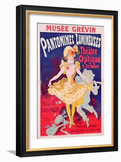 Poster Advertising 'Pantomimes Lumineuses, Theatre Optique de E. Reynaud' at the Musee Grevin, 1892-Jules Chéret-Framed Giclee Print