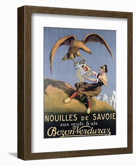 Poster Advertising Pasta Made by 'Bozon-Verduraz'-E.l. Cousyn-Framed Giclee Print