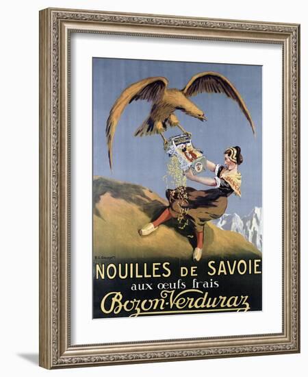 Poster Advertising Pasta Made by 'Bozon-Verduraz'-E.l. Cousyn-Framed Giclee Print