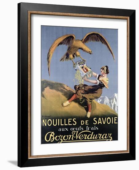 Poster Advertising Pasta Made by 'Bozon-Verduraz'-E.l. Cousyn-Framed Giclee Print