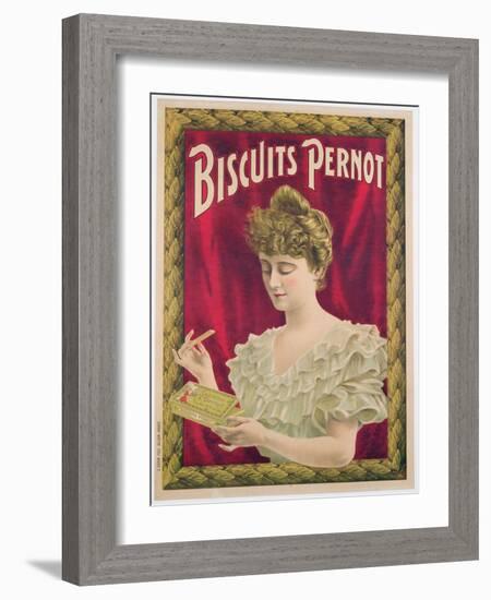 Poster Advertising Pernot Biscuits, C.1902 (Colour Litho)-French-Framed Giclee Print