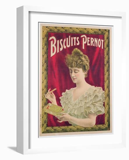 Poster Advertising Pernot Biscuits, C.1902 (Colour Litho)-French-Framed Giclee Print