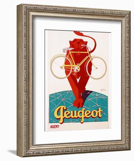 Poster Advertising Peugeot-null-Framed Giclee Print