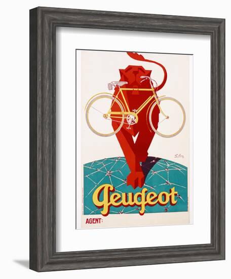 Poster Advertising Peugeot-null-Framed Giclee Print