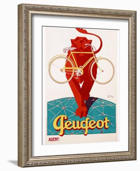 Poster Advertising Peugeot-null-Framed Giclee Print