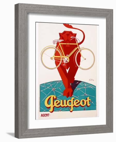 Poster Advertising Peugeot-null-Framed Giclee Print