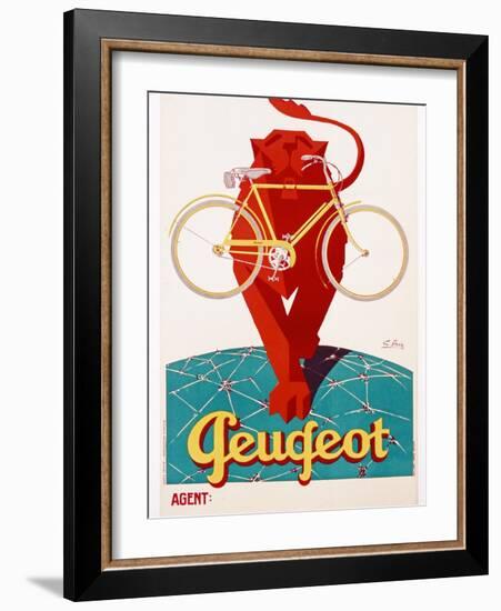 Poster Advertising Peugeot-null-Framed Giclee Print