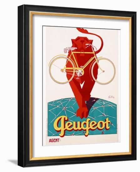 Poster Advertising Peugeot-null-Framed Giclee Print