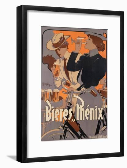 Poster Advertising Phenix Beer, C.1899 (Colour Litho)-Adolfo Hohenstein-Framed Giclee Print