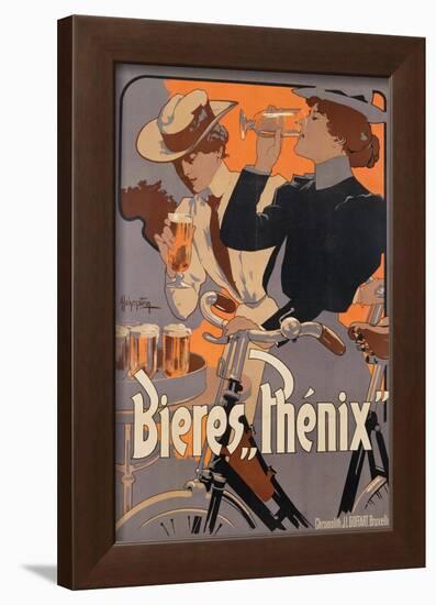 Poster Advertising Phenix Beer, C.1899 (Colour Litho)-Adolfo Hohenstein-Framed Giclee Print