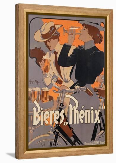 Poster Advertising Phenix Beer, C.1899 (Colour Litho)-Adolfo Hohenstein-Framed Premier Image Canvas