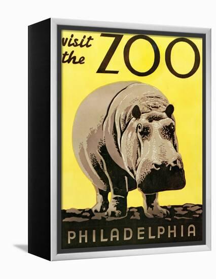 Poster Advertising Philadelphia Zoo, 1938-null-Framed Premier Image Canvas