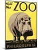 Poster Advertising Philadelphia Zoo, 1938-null-Mounted Giclee Print