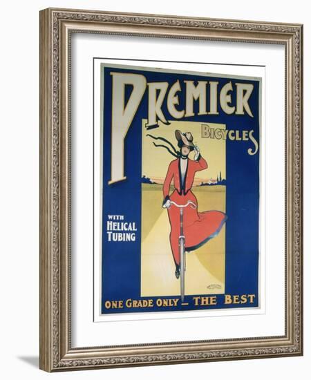 Poster Advertising Premier Bicycles, 20th Century-null-Framed Giclee Print