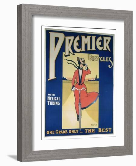 Poster Advertising Premier Bicycles, 20th Century-null-Framed Giclee Print