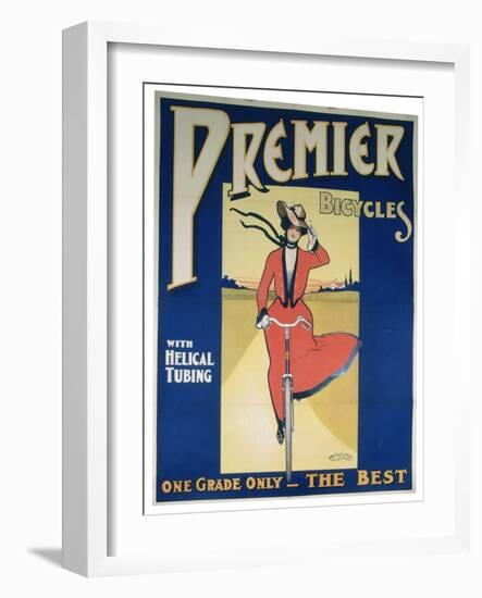 Poster Advertising Premier Bicycles, 20th Century-null-Framed Giclee Print