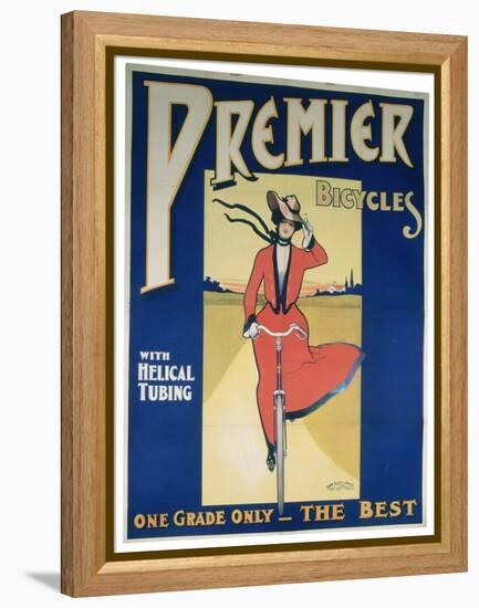 Poster Advertising Premier Bicycles, 20th Century-null-Framed Premier Image Canvas