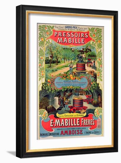 Poster Advertising 'Pressoirs Mabille', at the Exposition Universelle, Paris, 1900-French School-Framed Giclee Print