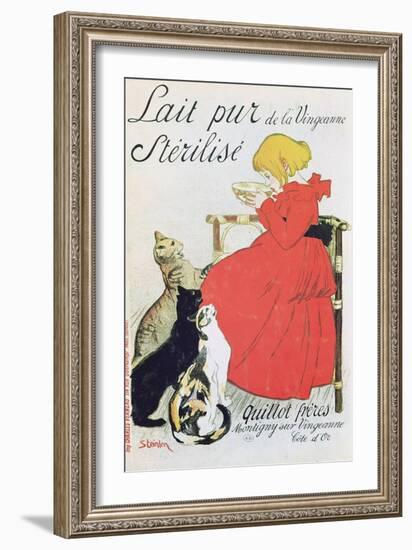 Poster Advertising Pure Sterilised Milk from La Vingeanne-Théophile Alexandre Steinlen-Framed Giclee Print