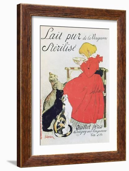 Poster Advertising Pure Sterilised Milk from La Vingeanne-Théophile Alexandre Steinlen-Framed Giclee Print