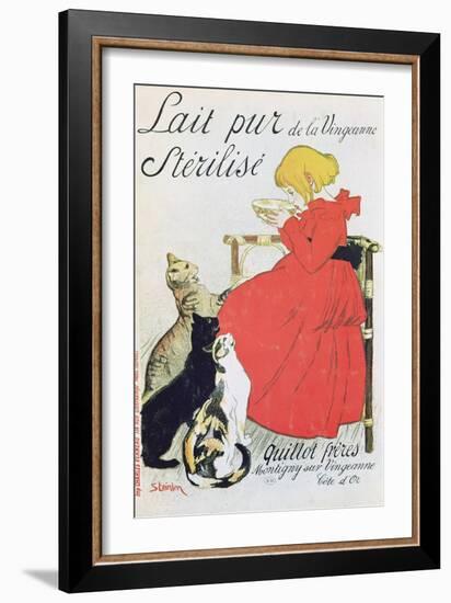 Poster Advertising Pure Sterilised Milk from La Vingeanne-Théophile Alexandre Steinlen-Framed Giclee Print