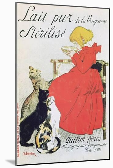 Poster Advertising Pure Sterilised Milk from La Vingeanne-Théophile Alexandre Steinlen-Mounted Giclee Print