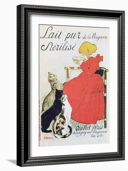 Poster Advertising Pure Sterilised Milk from La Vingeanne-Théophile Alexandre Steinlen-Framed Giclee Print